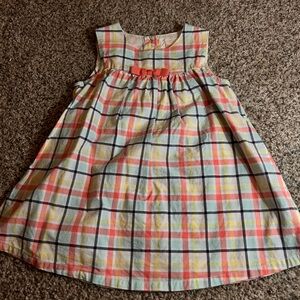 Plaid Sleeveless Kids Dress